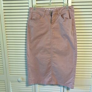 Mauve Inherit stretchy jean skirt